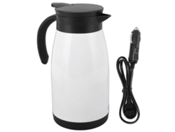 Hervidor de viaje de 680 ml en acero inoxidable 304 con mango ergonómico y doble voltaje 12 V/24 V para coche