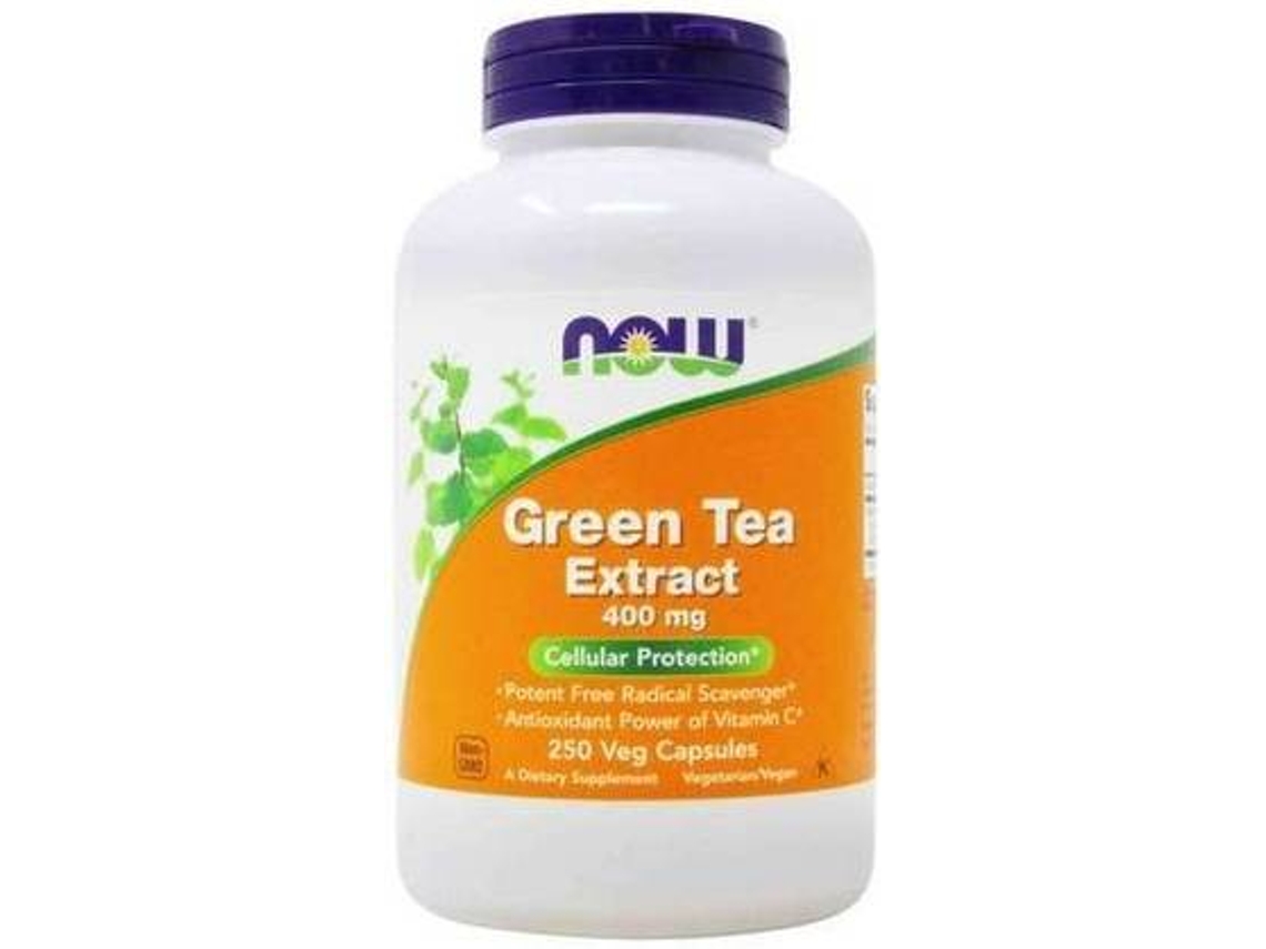 Complemento Alimentar NOW Extrato De Chá Verde (250 cápsulas vegetais de 400mg)