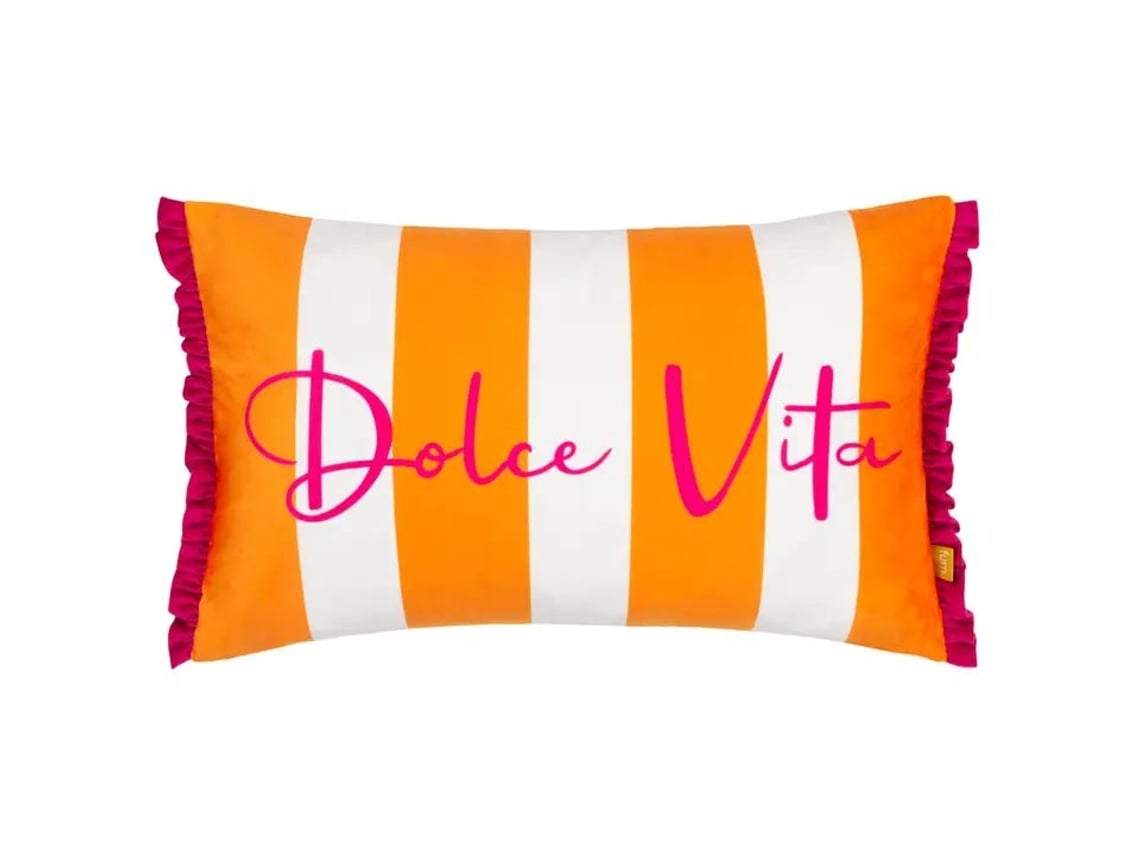 Cuscino Decorativo Rettangolare Furn. Dolcevita Terciopelo Naranja Fucsia