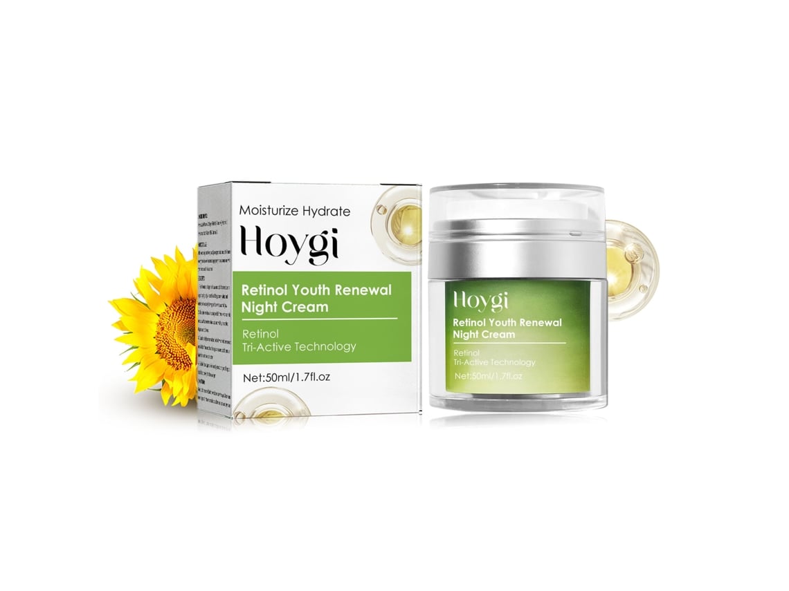 Crema antiedad con retinol e hidratación profunda.