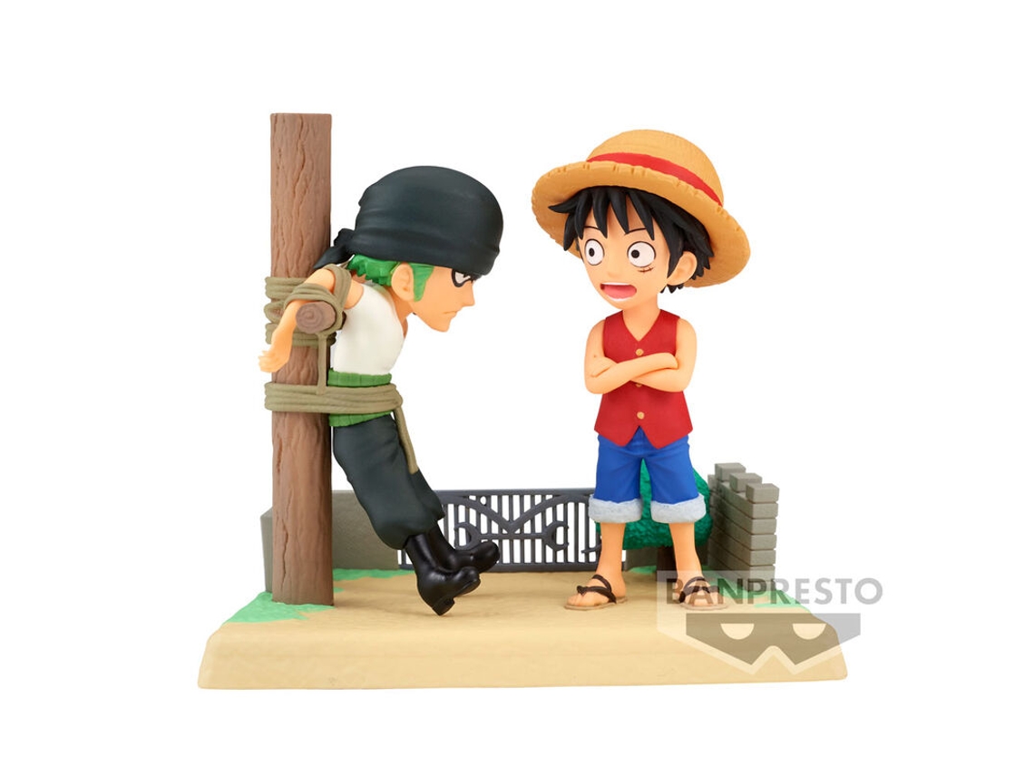 Figura de One Piece Log Stories Monkey D Luffy Roronoa Zoro 7cm B.active
