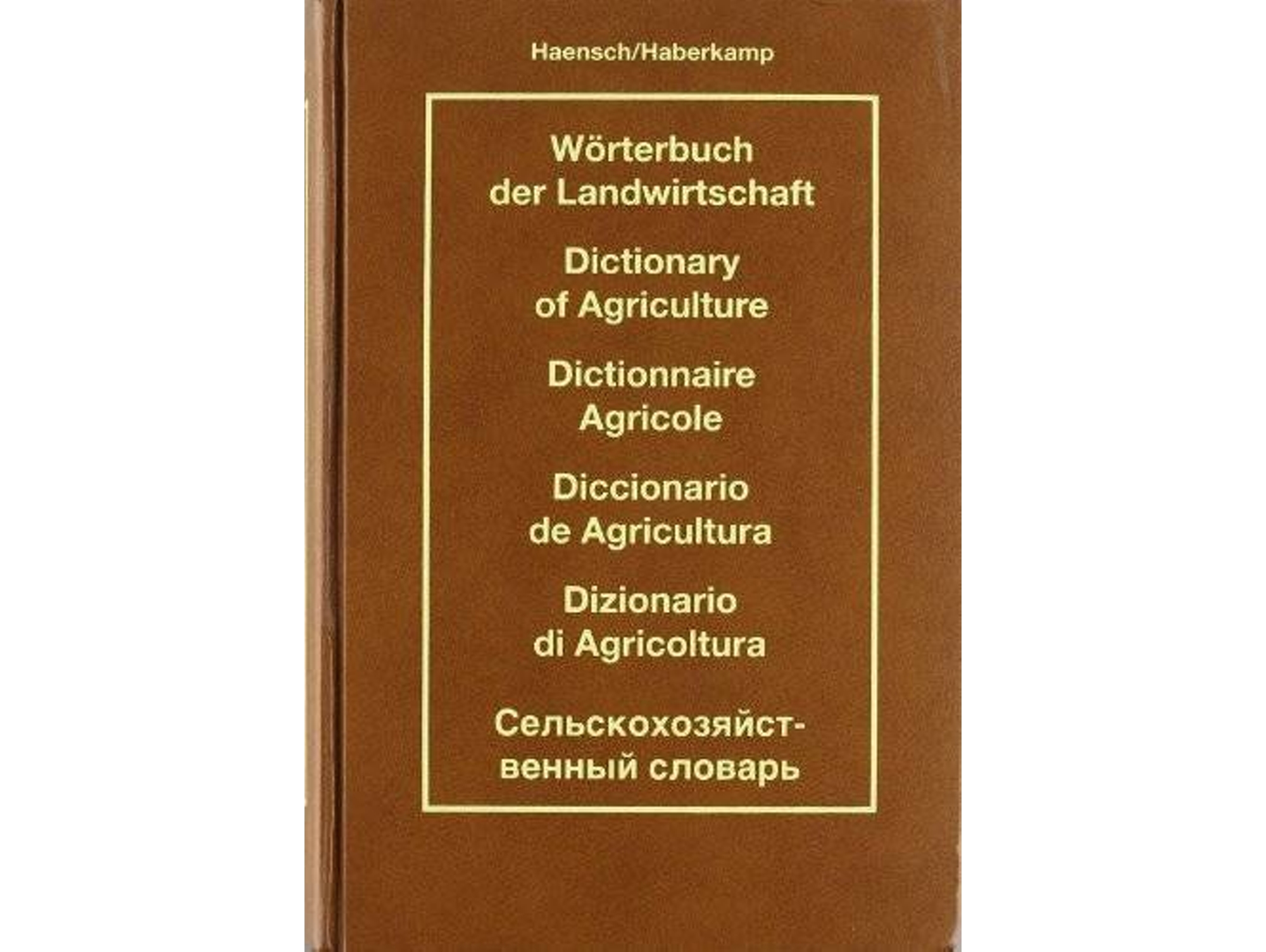 Libro Diccionario De Agricultura de Haensch (Español)