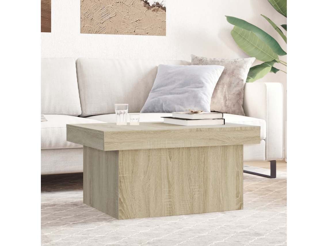 Mesa De Centro | Mesa De Café | Mesa De Salón Madera De Ingeniería Roble Sonoma 100x55x40 Cm
