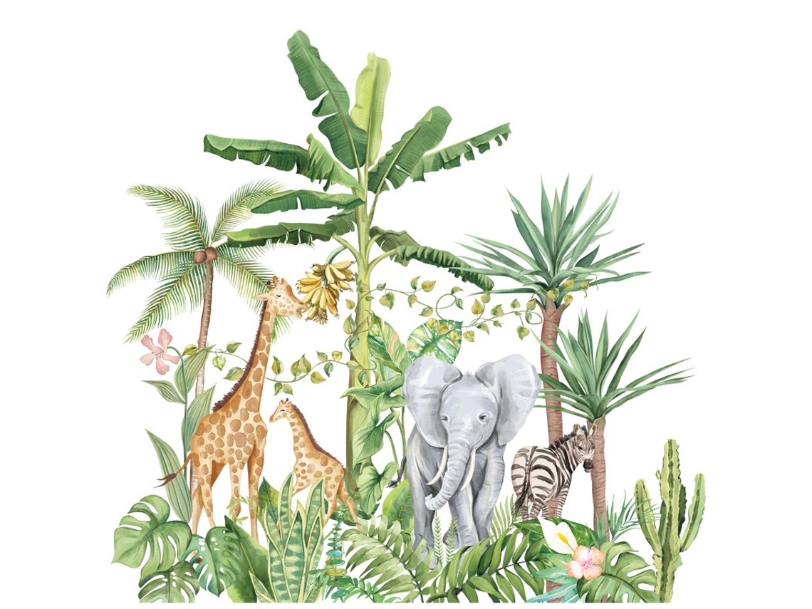 TRUYUETY Autocolantes De Parede Animais Floresta Árvore, Decoração De Raposa E Veado Para Quarto De Criança
