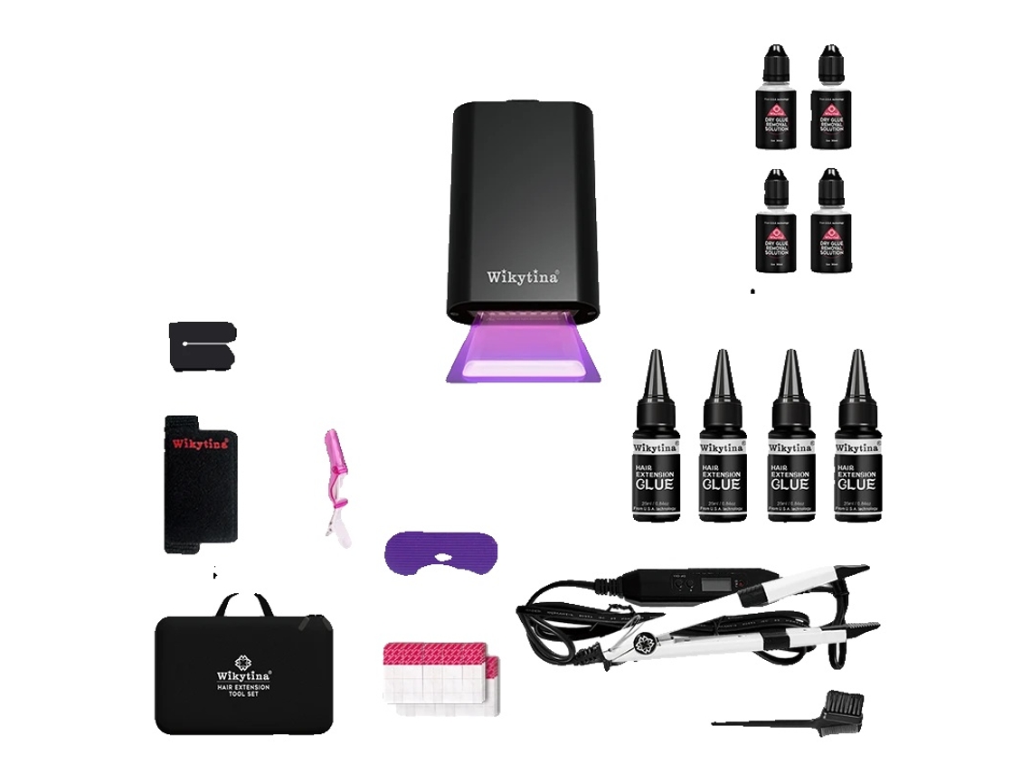 Kit de extensiones de cabello, fácil aplicación, adhesión duradera, juego de herramientas - 2