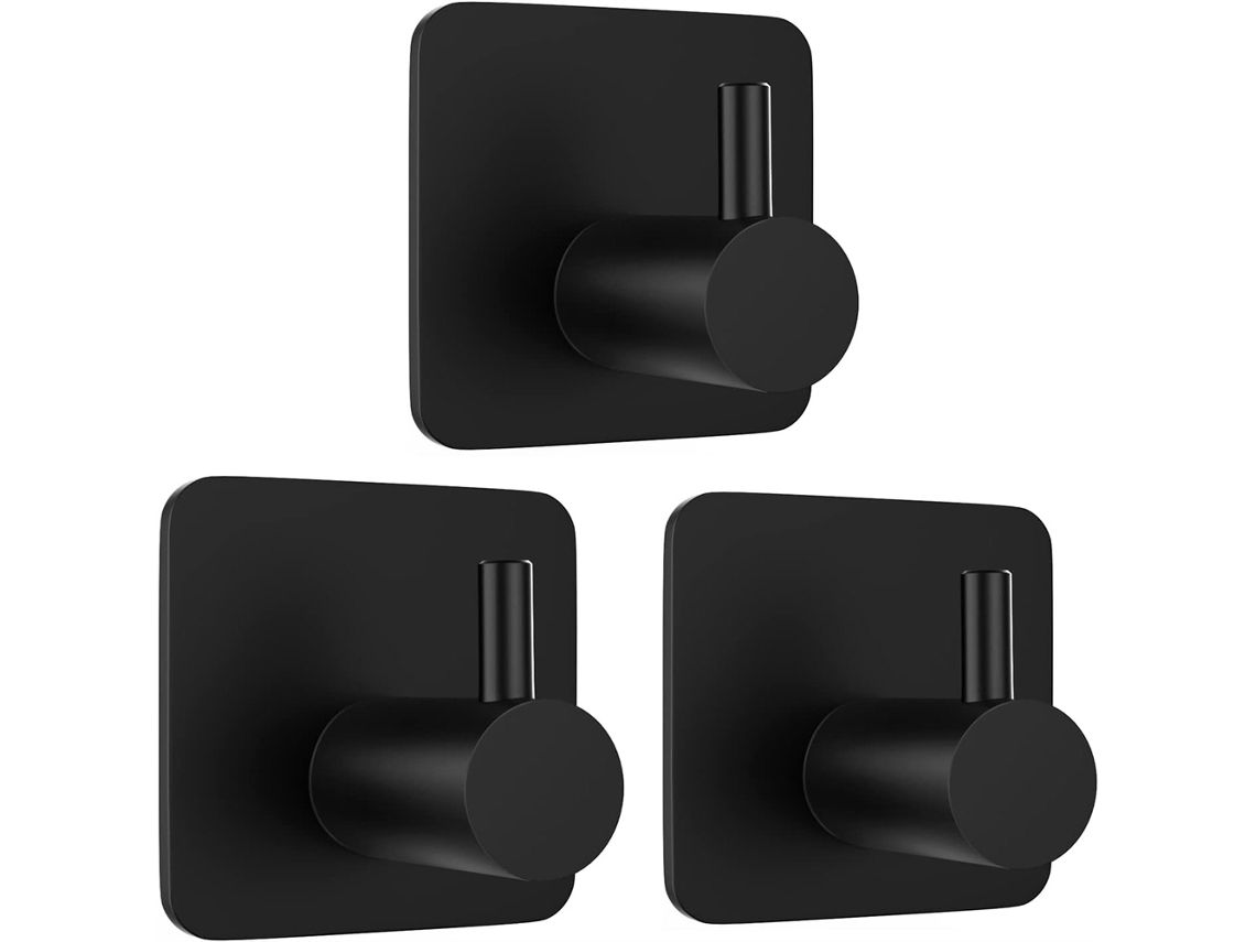 Ganchos para toallas 3 piezas, ganchos autoadhesivos, baño y cocina