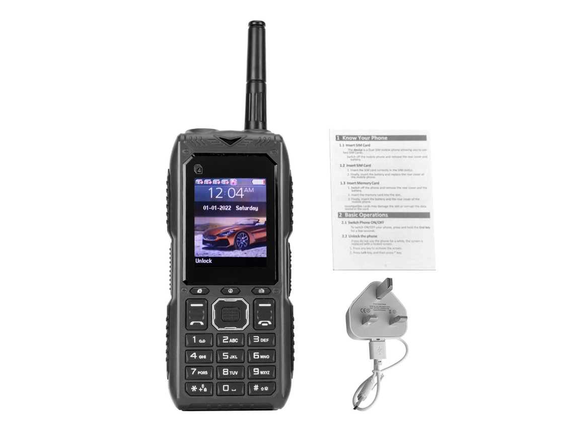 Telefone Celular Para Idosos Desbloqueado 2g Retro Botões Grandes Bateria 2400mah Antena Quatro Cartões