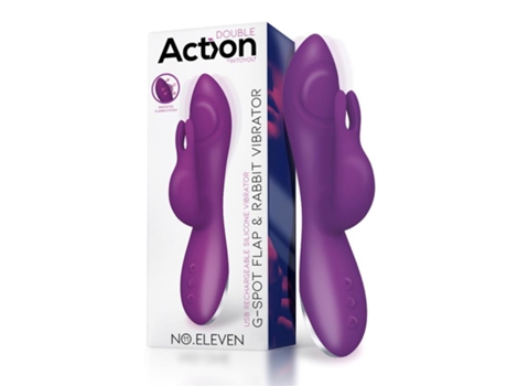Vibrador Con Conejito Punto gY Fución de Pulsación Usb Margnético Silicona ACTION