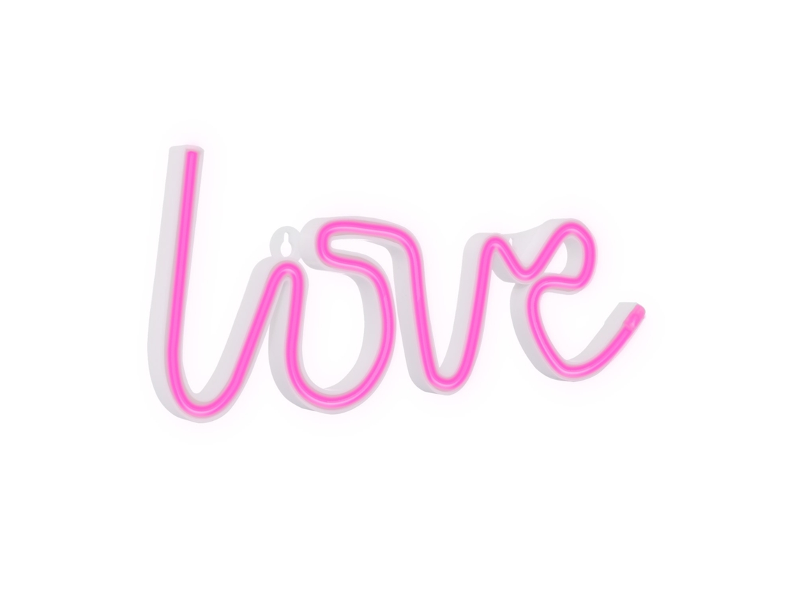 Figura LED LEDKIA Love Rosa (PC / PVC)