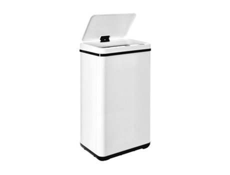 Cubo de Basura Inteligente WELLHOME de 50L con Apertura Automática, Blanco, 35,5x26x67,5cm