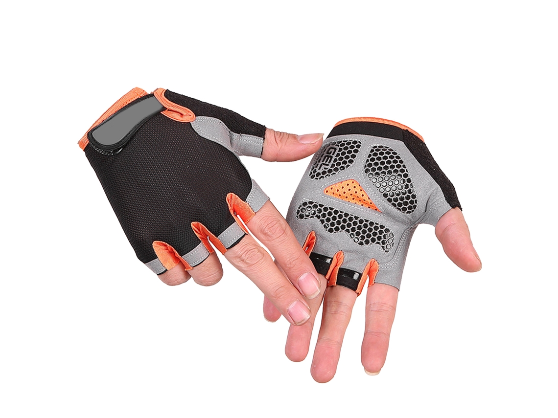 Guantes de levantamiento de pesas antideslizantes unisex, guantes de ciclismo con dedos cortos para deportes al aire libre.
