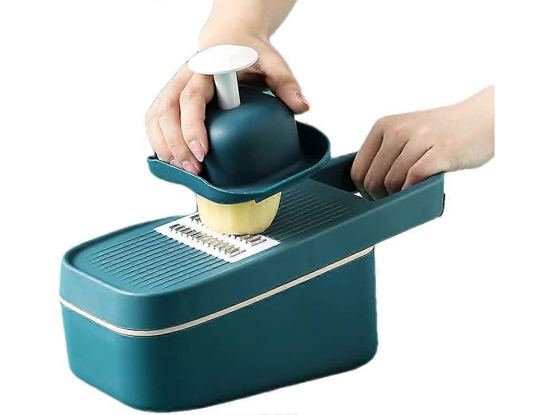 Rallador De Queso Manual Con Contenedor, Rallador De Verduras Para Limón Ajo Zanahorias De Acero Inoxidable