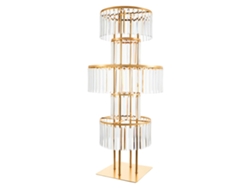 Soporte central de 5 niveles, acrílico y hierro resistentes, base cuadrada (OEM)