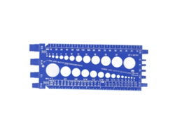 Calibrador De Rosca Para Parafusos E Porcas Métrico M3-m22 E Imperial 4-3/4 Identificador Azul