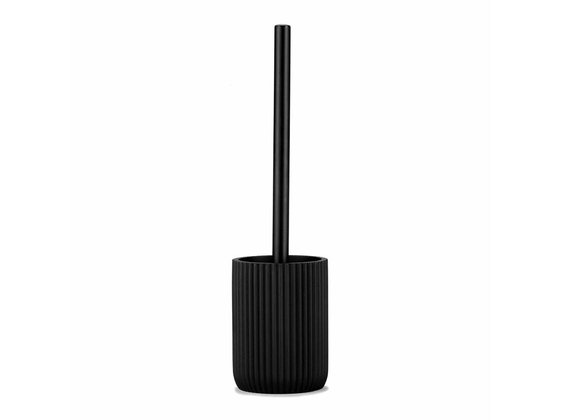 Escobilla para el Baño Andrea House Mate Negro Resina (Ø 9,5 x 36 cm)