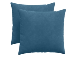 Cojines De Sofá 2 Uds Azul 50 X 50 Cm Tela De Pana