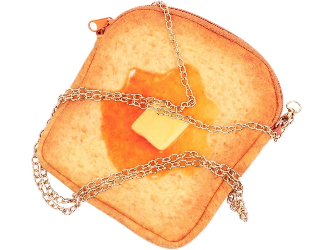 Bolso de hombro con correa de cadena en suave tejido de lana, ideal para el trabajo y las reuniones.