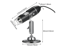 Microscopio Digital Portátil Hd De 2 Mp Y 1000 Aumentos Con Soporte Metálico Para Ios Y Android.