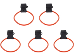 5 Portafusibles De Cuchilla Maxi, 8 Awg, 12-24 V, Resistentes Al Agua, 40 A