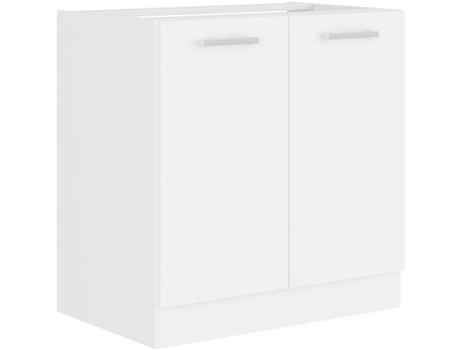 Mueble fregadero 2 puertas ATLAS - 80 x 82 x 52 cm - blanco - Encimera no incluida AUCUNE
