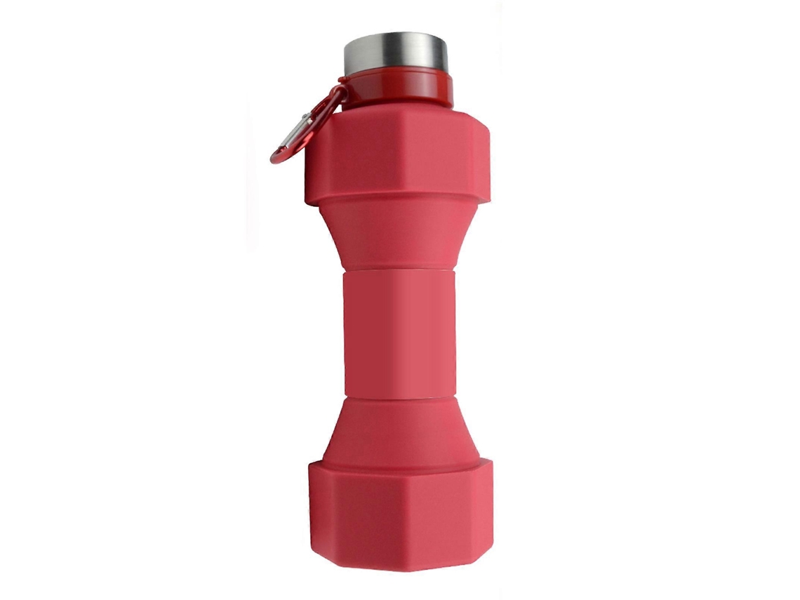Botella De Agua Deportiva Plegable De 650 Ml, Formato Moderno, Silicona De Grado Alimenticio, Roja Rosewell