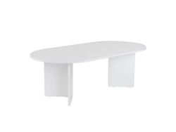 Mesa de centro ovalada Azos con efecto travertino 119x60cm Concept U