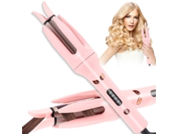 Rizador de pelo automático Nicecee, planchas de cerámica dobles con barril giratorio de 1.5"
