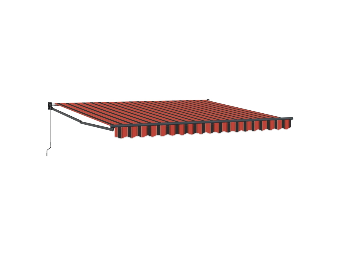 Toldo de vela retráctil manual, naranja y marrón, 350x250cm HARLANV1