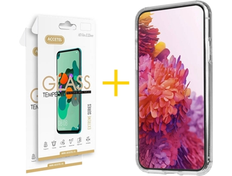 Carcasa + 2 Protectores de Pantalla para Samsung Galaxy S22 Plus 5G ACCETEL Transparente Claro