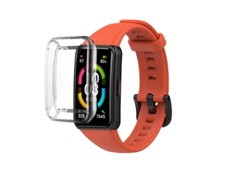 Correa de Silicona para Huawei Band 6 - naranja roja