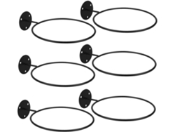 Soporte de pared para 6 balones de fútbol y baloncesto, fabricado en metal, diseño deportivo.