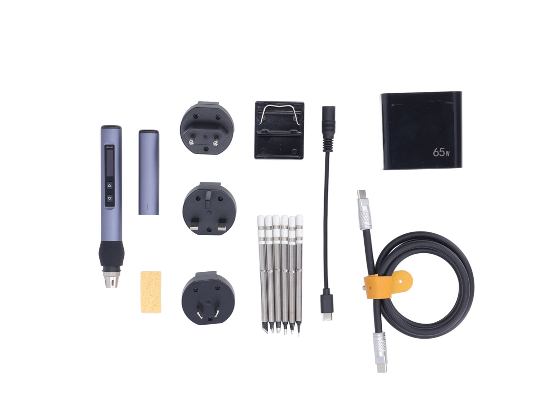 Kit de soldador eléctrico PD de 65 W con 6 puntas de soldadura