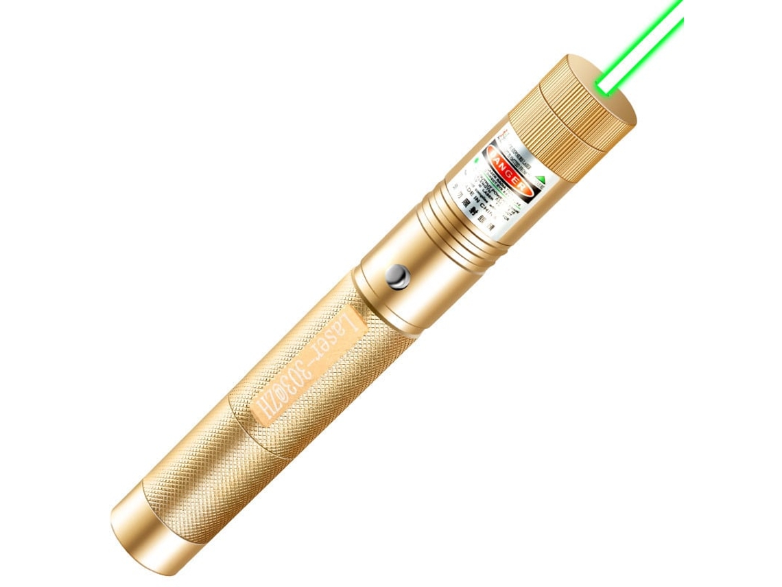303 Luz láser de cielo estrellado de alta potencia y largo alcance para exteriores, luz potente, bolígrafo indicador de entrenamiento de largo alcance, luz verde dorada Digitallab