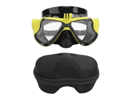 2026rebe-óculos De Mergulho Profissionais Anti-glare Com Suporte Para Câmera De Ação, Snorkel E Natação Amarelo Fluorescente