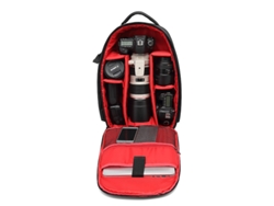Mochila multifuncional para cámara fotográfica Cuich, impermeable, de gran capacidad (roja)