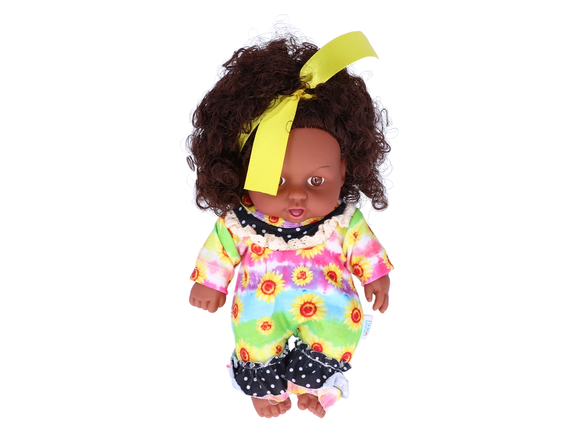 -muñeca Niña Africana Simulada Bebé Juguete Para Niños Bebés Regalo Cumpleaños 25cm Q8-053c
