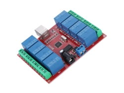 Módulo de relé de control inteligente USB para computadora (8 canales, 5 V)
