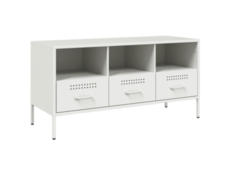 Mueble De Tv VIDAXL Blanco Acero (100,5x39x50,5 cm)