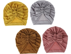 Conjunto De 4 Gorros Con Lazo Para Niños Y Niñas, Gorros De Algodón Para Niños Y Niñas.