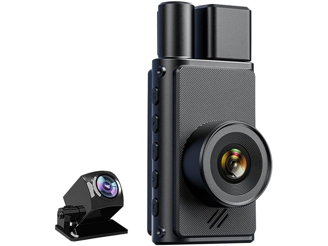 Mini Cámara De Salpicadero Para Coche 4k Wifi De 3 Canales Con Dvr Y Grabación De Visión Nocturna Infrarroja