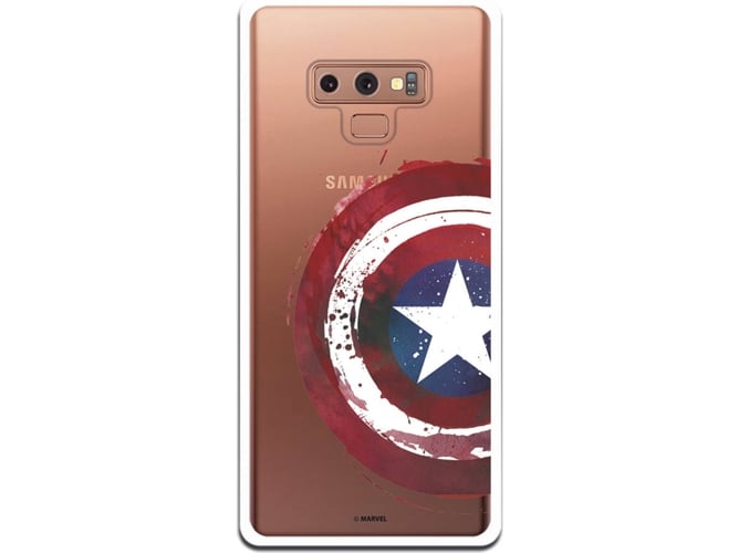 Carcasa Samsung Galaxy Note 9 MARVEL Capitán América Transparente
