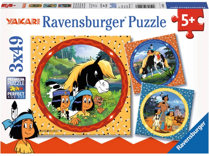Puzzle RAVENSBURGUER Yakari (Edad Mínima: 5 - 49 Piezas)