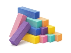 Juego de herramientas de manicura 2026: Bloque de tofu con pulidor de cuatro caras, 12 piezas, multicolor.