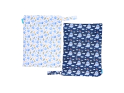 Bolsa Para Pañales Estampada, Impermeable, Para Ropa Mojada O Seca, Con Doble Cremallera, 2 Unidades.