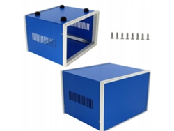 Caja metálica azul de 110 x 250 x 190 mm – Alta calidad | Resistente a la corrosión | Proyectos electrónicos