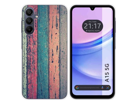 Funda Silicona para Samsung Galaxy A15 diseño Madera 10 Dibujos TUMUNDOSMARTPHONE