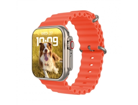 Smartwatch Pantalla grande Mx8 de 2,02 pulgadas con Bluetooth 5.0 Fitness Auriculares impermeables Naranja