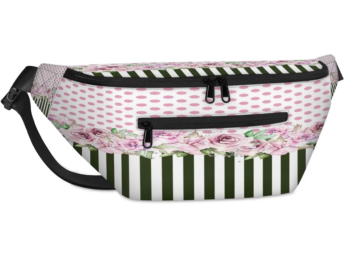 Bolso Hombro Unisex Tropicallife A Rayas Lunares Para Hombre Mujer Gran Capacidad Bolso Pecho Informal Viaj