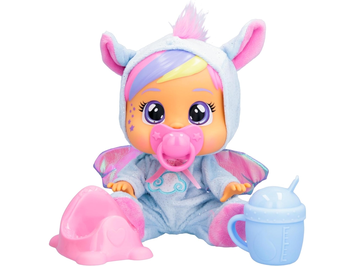 Bebés Llorones Loving Care Fantasy Jenna Muñeca Bebé Que Llora Lágrimas de Verdad Con Pijama y 3 Accesorios
