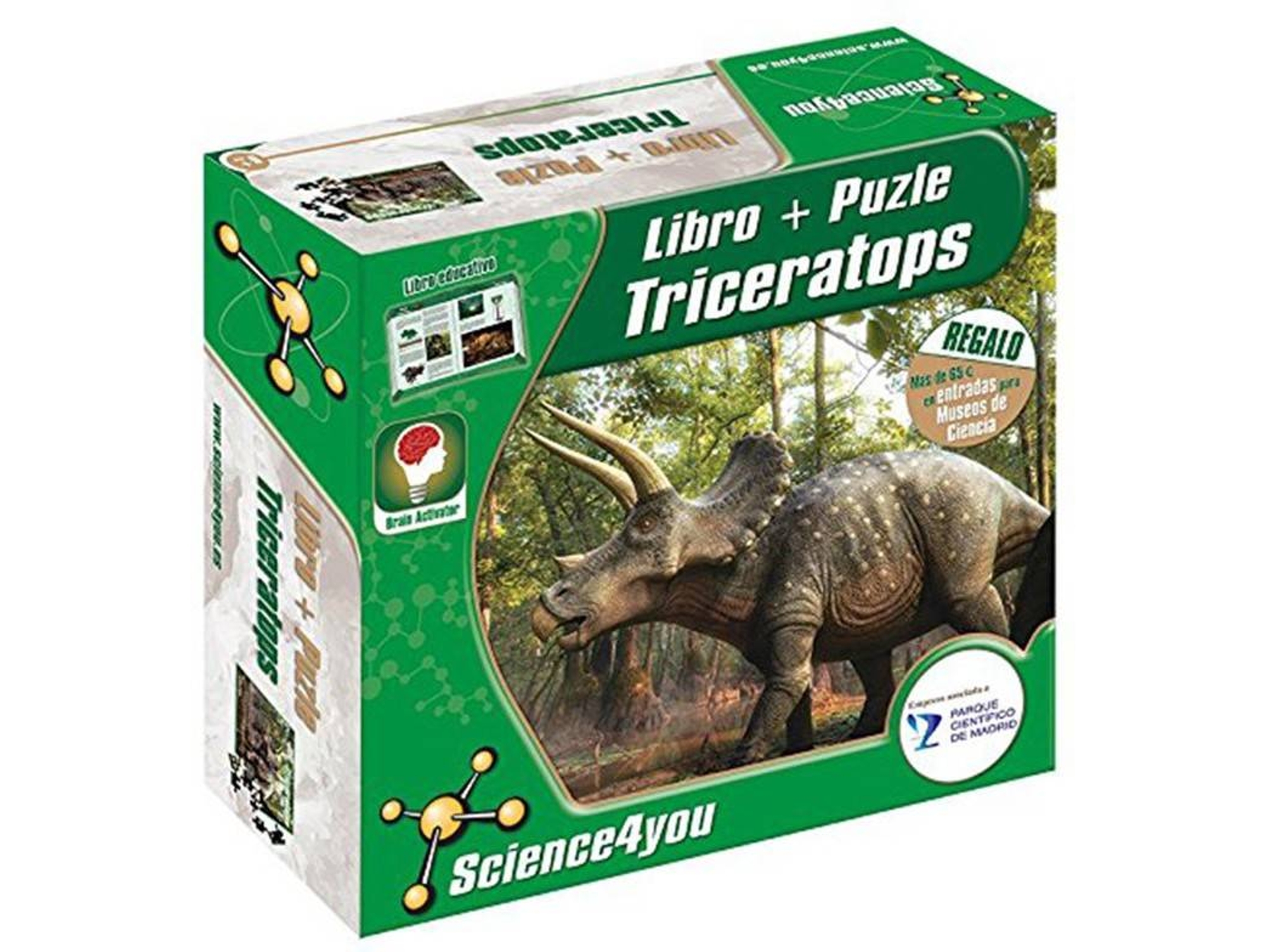 Libro DISFRAZZES y Puzzle Triceratops